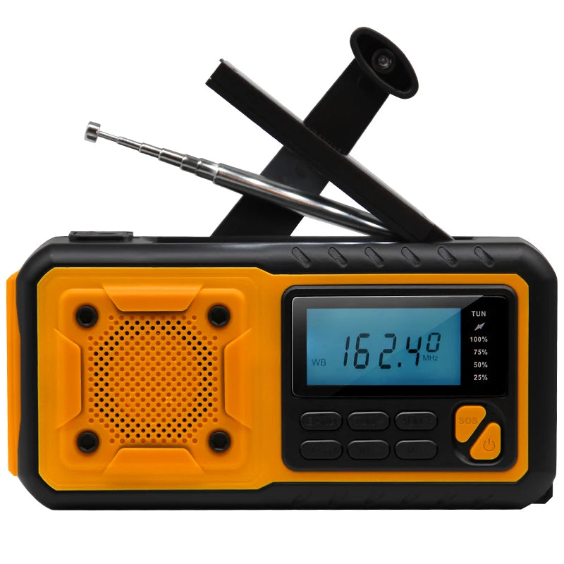 5000mAh Emergency Hand Crank Radio – Survival Essential for Power Outages & Disasters