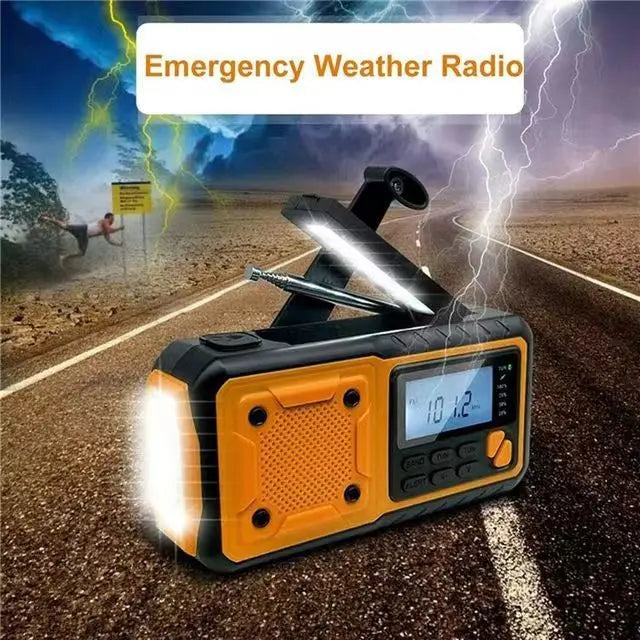 5000mAh Emergency Hand Crank Radio – Survival Essential for Power Outages & Disasters